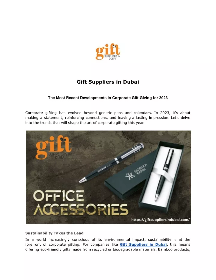 gift suppliers in dubai