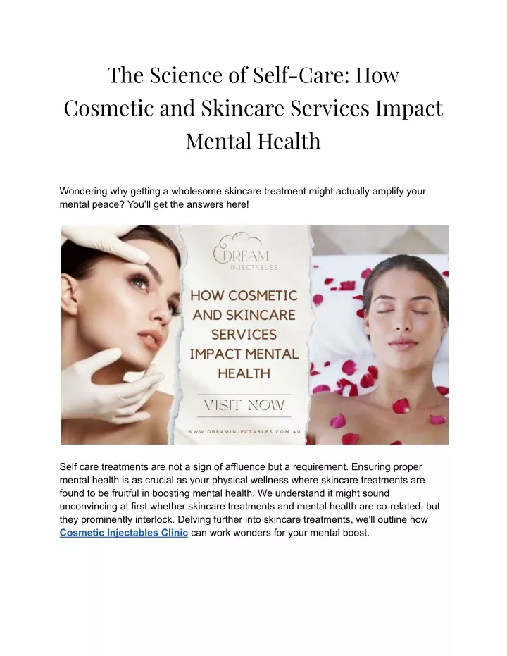 the science of self care how cosmetic