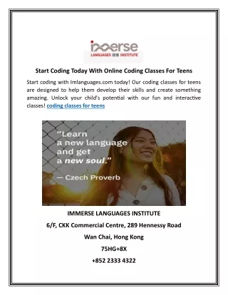 start coding today with online coding classes