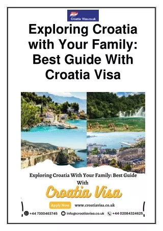 Exploring Croatia With Your Family - Best Guide With Croatia Visa