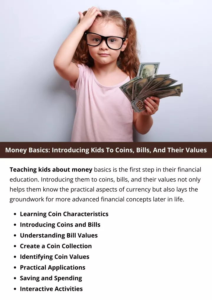 money basics introducing kids to coins bills