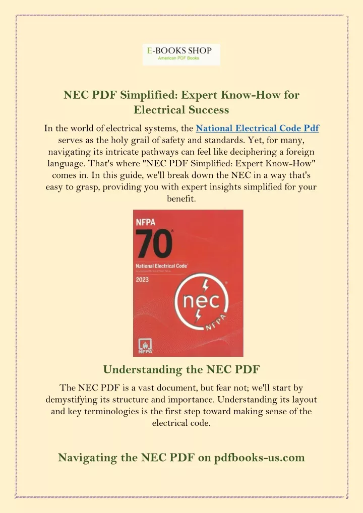 nec pdf simplified expert know how for electrical