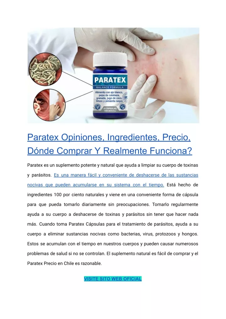 paratex opiniones ingredientes precio