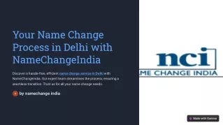 Your Name Change Process in Delhi with NameChangeIndia