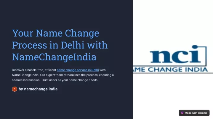 your name change process in delhi with