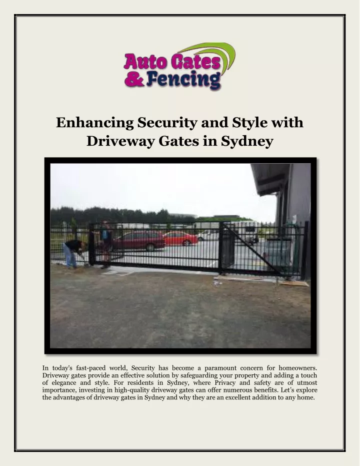 enhancing security and style with driveway gates