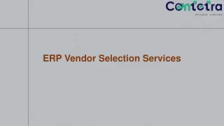 ERP Vendor Selection Services