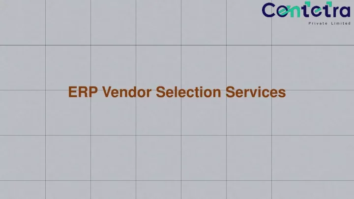 erp vendor selection services