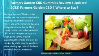 Farmers Garden CBD Gummies Reviews 1