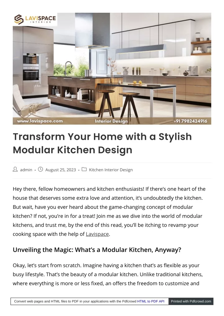 transform your home with a stylish modular