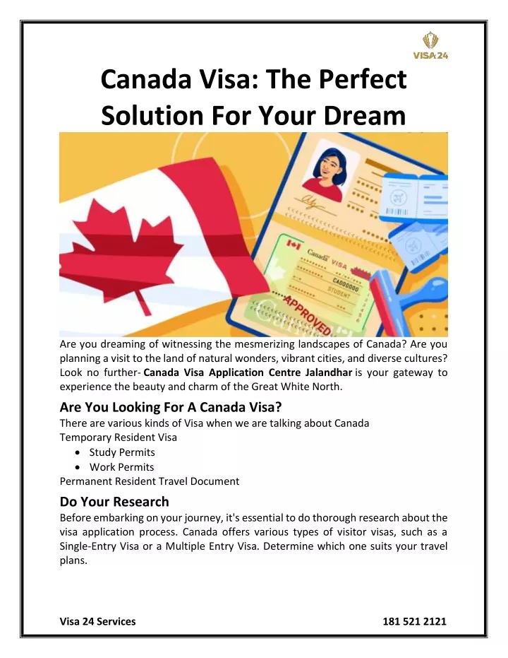 canada visa the perfect solution for your dream
