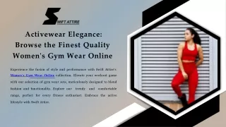 Activewear Elegance Browse the Finest Women's Gym Wear Online