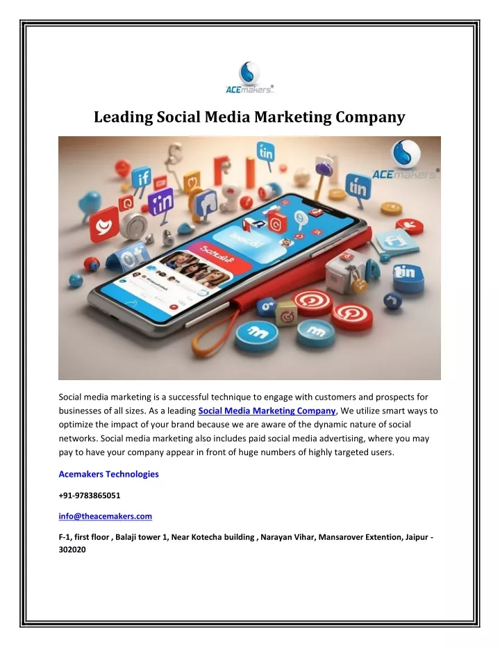 leading social media marketing company