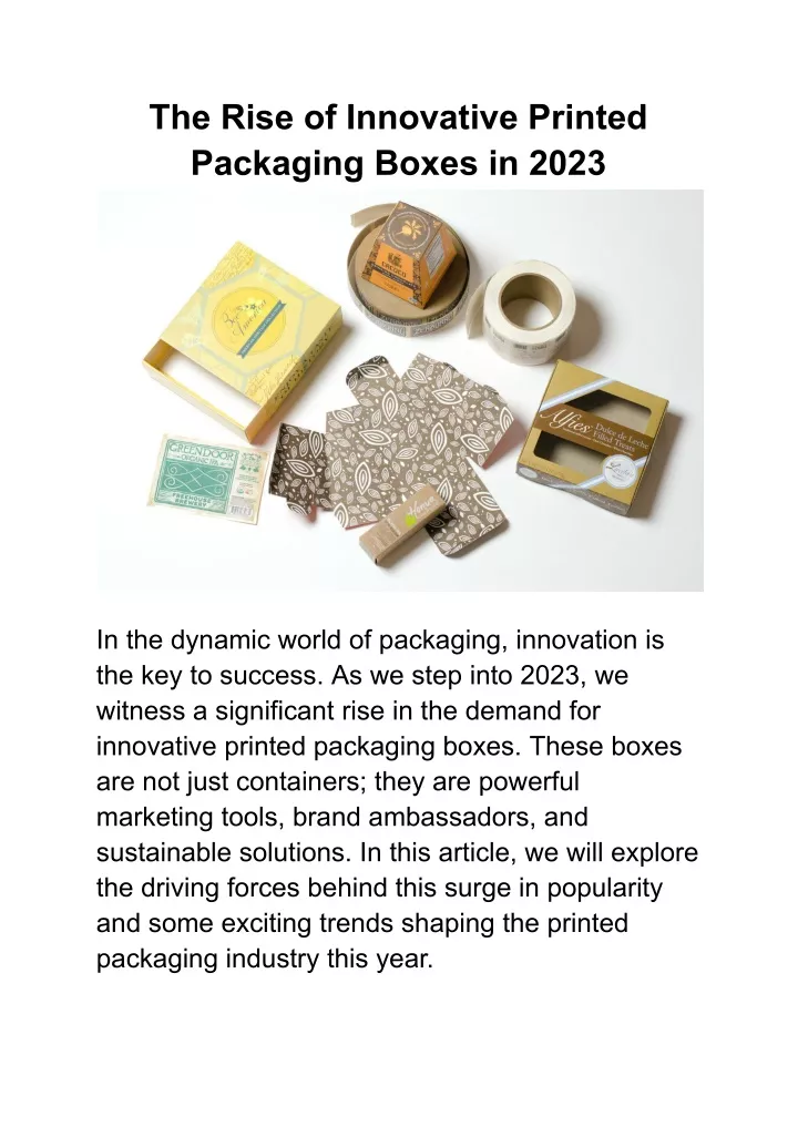 the rise of innovative printed packaging boxes