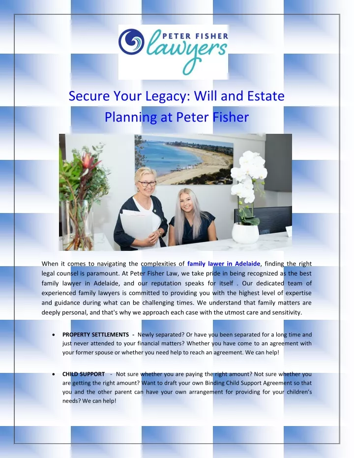 secure your legacy will and estate planning