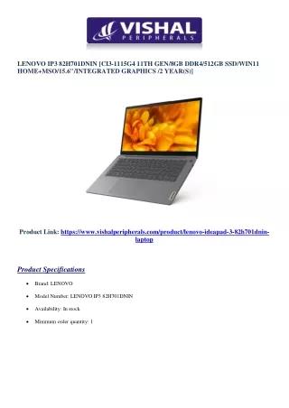 LENOVO IP3 82H701DNIN Laptop