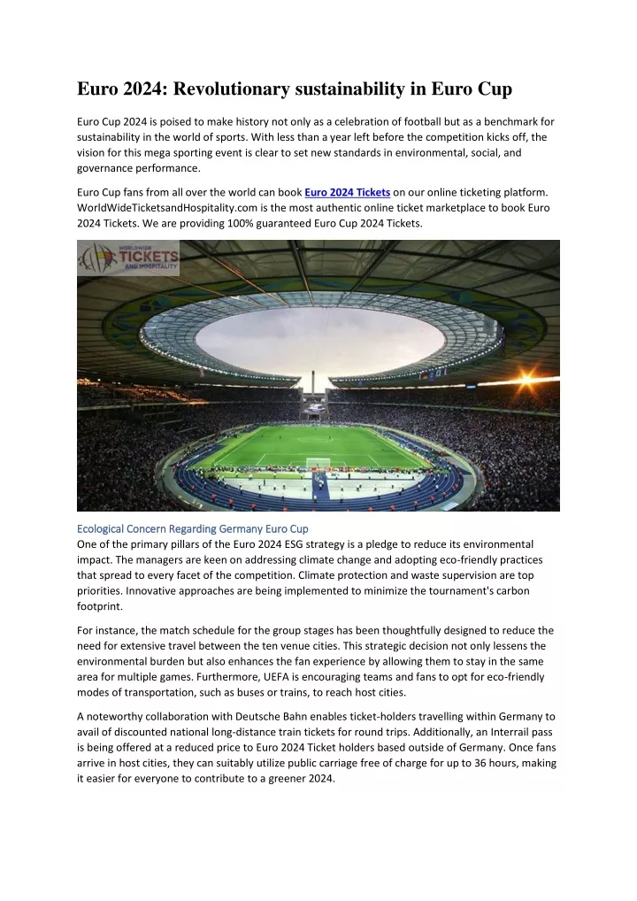 euro 2024 revolutionary sustainability in euro cup