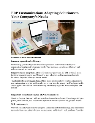 erp customization adapting solutions to your