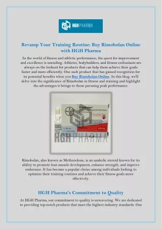 Buy Rimobolan Online HGH Pharma