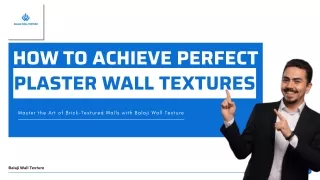 How to achieve perfect plaster wall textures