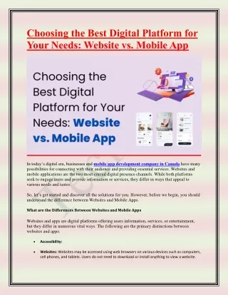 choosing the best digital platform for your needs