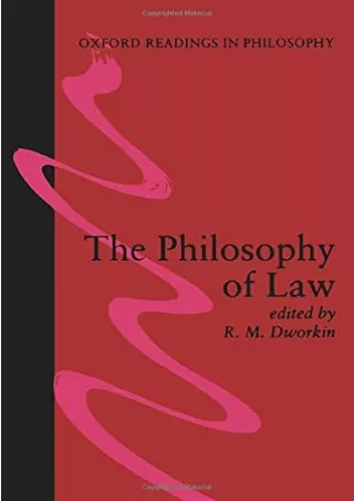 PDF/READ The Philosophy of Law (Oxford Readings in Philosophy)