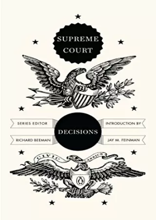 DOWNLOAD/PDF Supreme Court Decisions (Penguin Civic Classics)