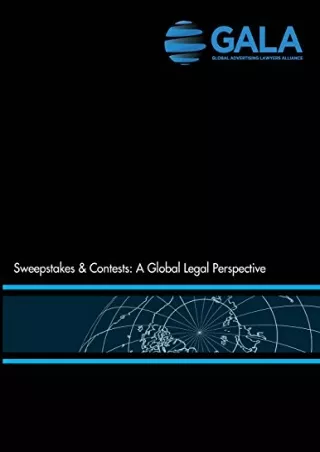[PDF READ ONLINE] Sweepstakes & Contests: A Global Legal Perspective