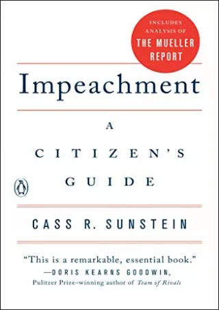 Download Book [PDF] Impeachment: A Citizen's Guide