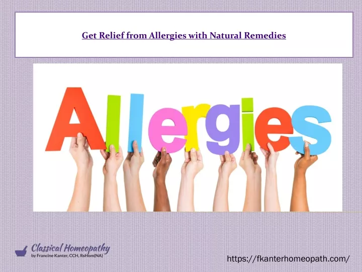 get relief from allergies with natural remedies