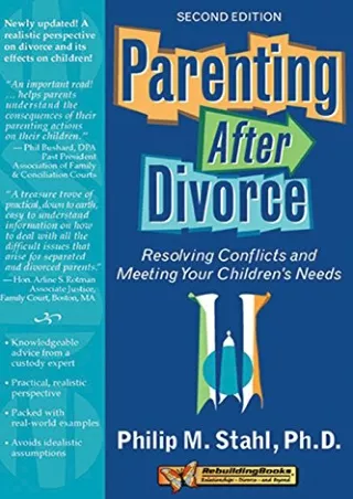 [PDF] DOWNLOAD Parenting After Divorce: Resolving Conflicts and Meeting Your Children's Needs