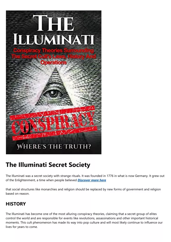 the illuminati secret society