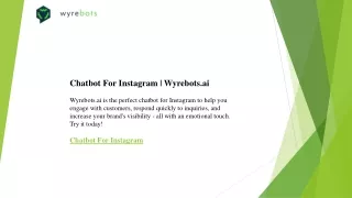 Chatbot For Instagram  Wyrebots.ai