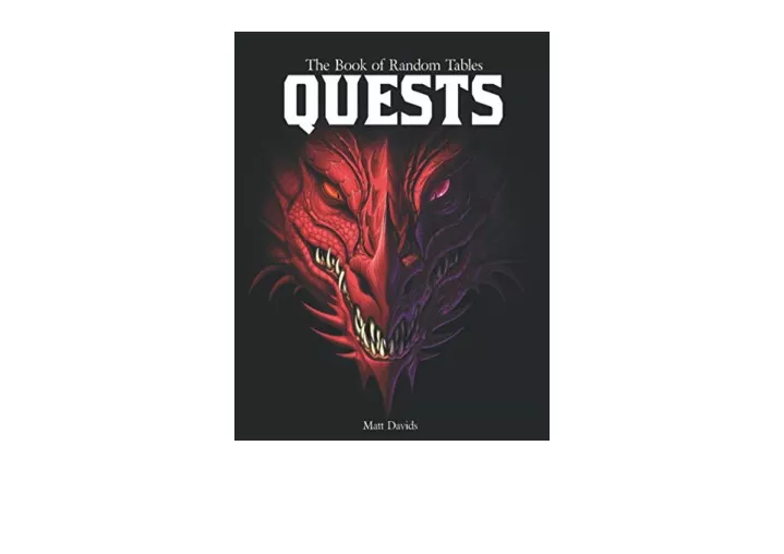 PPT - Ebook download The Book of Random Tables Quests Adventure Ideas ...