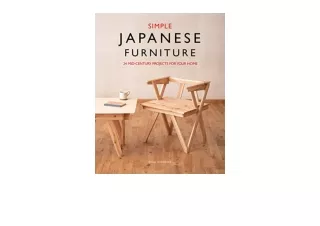 Kindle online PDF Simple Japanese Furniture 24 Classic StepByStep Projects free