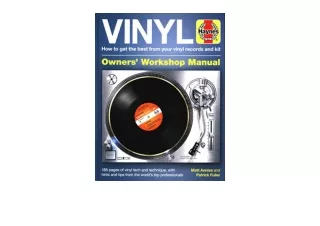 Download Vinyl Manual How to get the best from your vinyl records and kit Haynes
