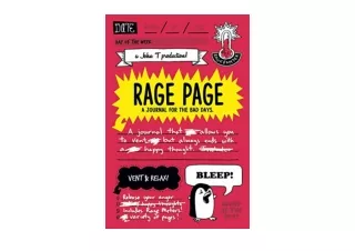 PDF read online Rage Page A Journal for the Bad Days full