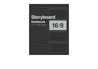 Ebook download Storyboard Notebook 169 85x11 US Letter 170 pages For Directors A