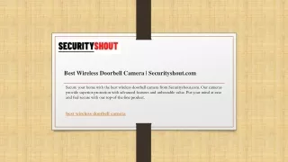 Best Wireless Doorbell Camera  Securityshout.com