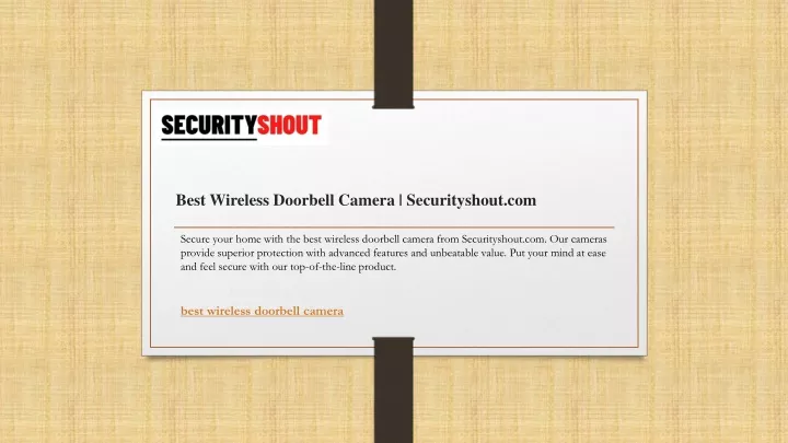 best wireless doorbell camera securityshout com