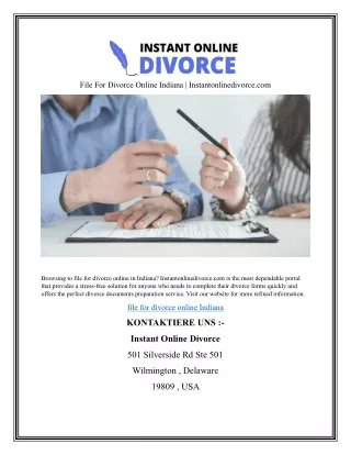 File For Divorce Online Indiana Instantonlinedivorce