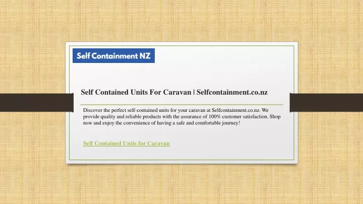 self contained units for caravan selfcontainment co nz