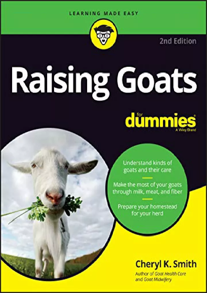 raising goats for dummies for dummies pets