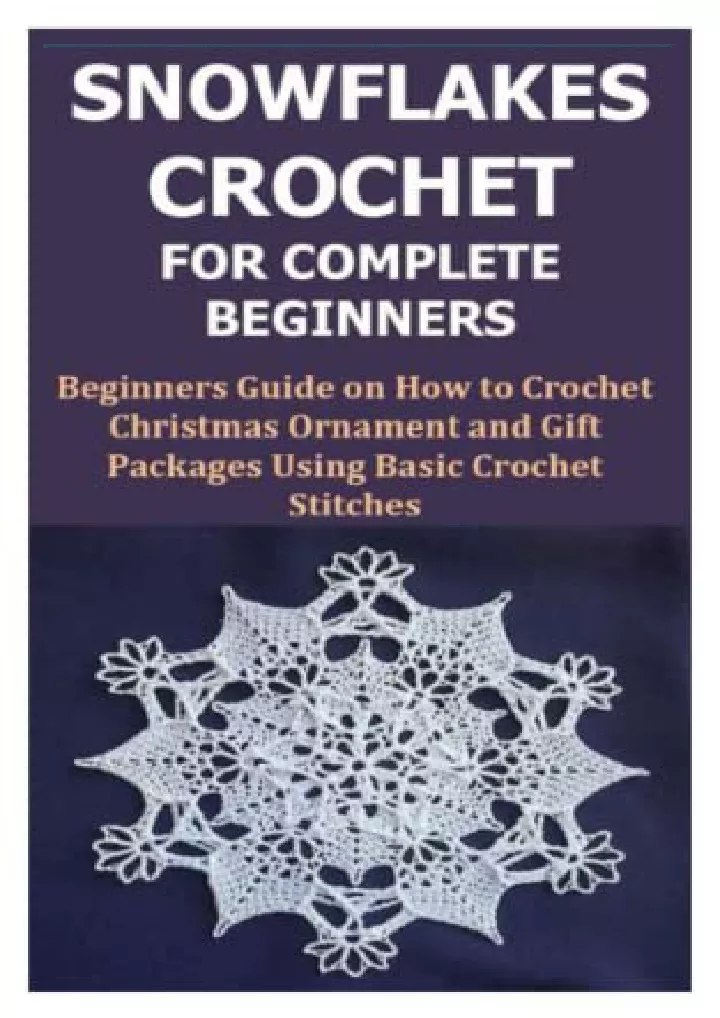 snowflakes crochet for complete beginners