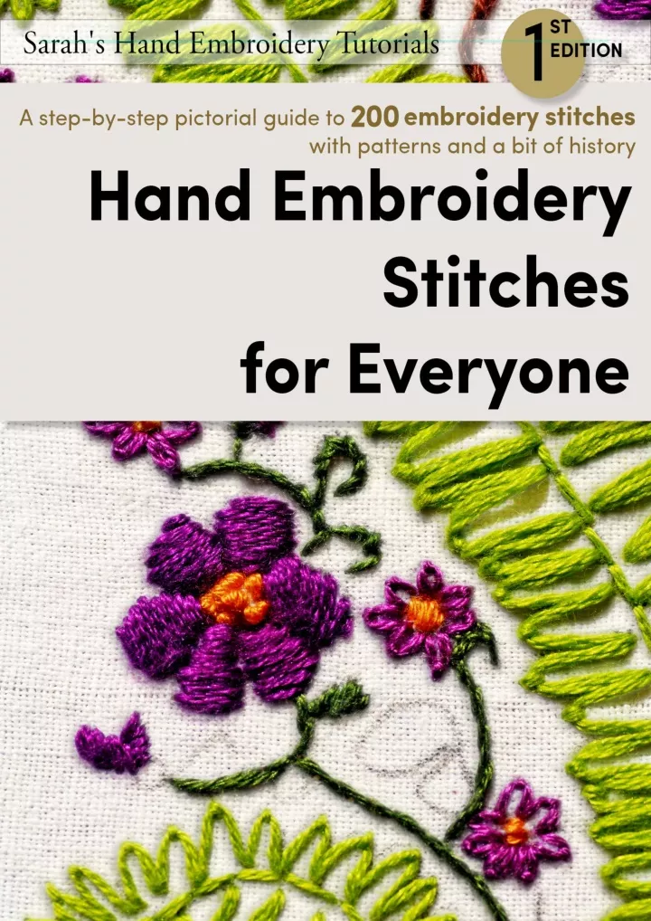 hand embroidery stitches for everyone 1st edition