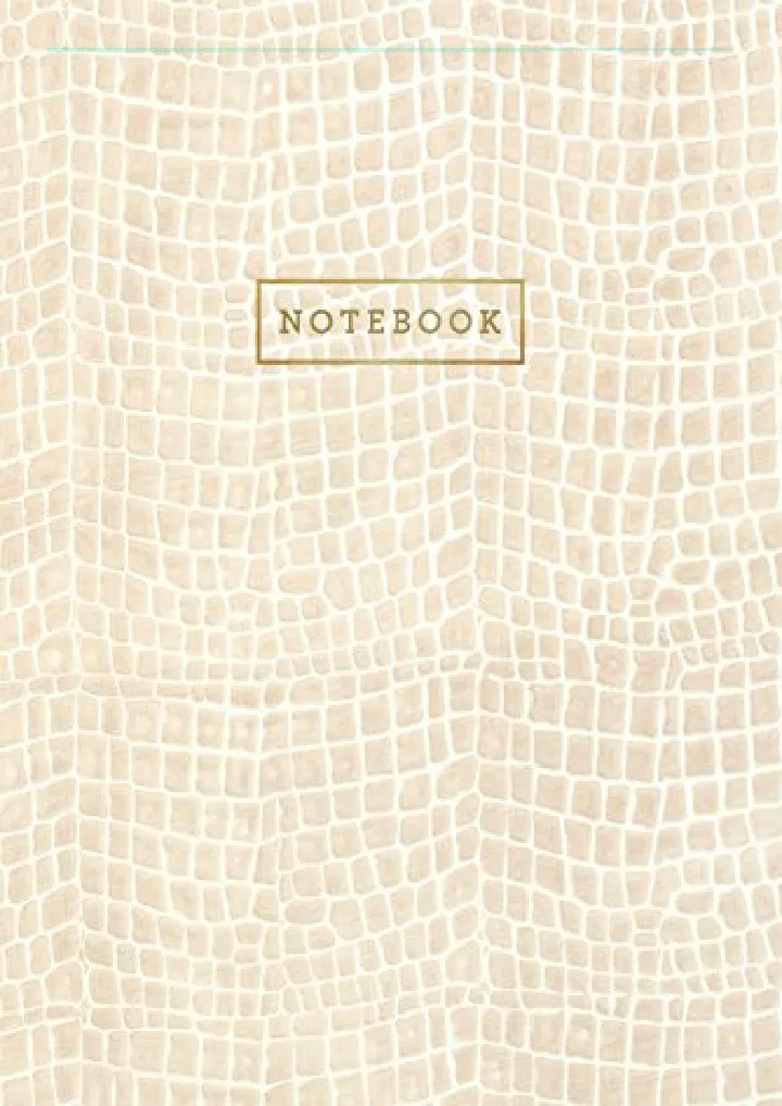 notebook tan cream color alligator skin style