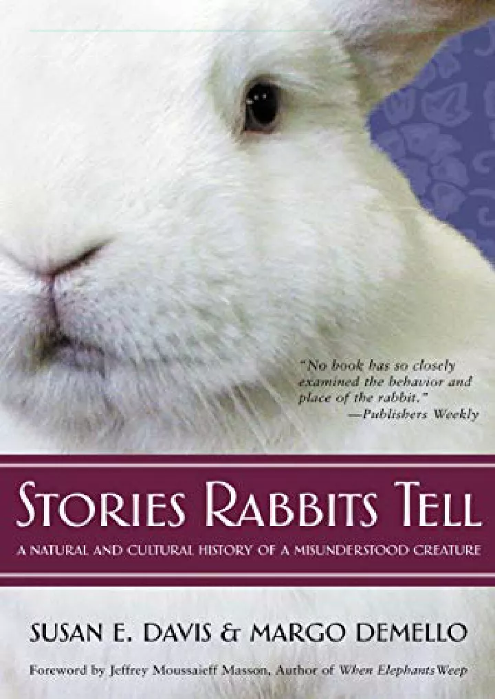 stories rabbits tell a natural and cultural