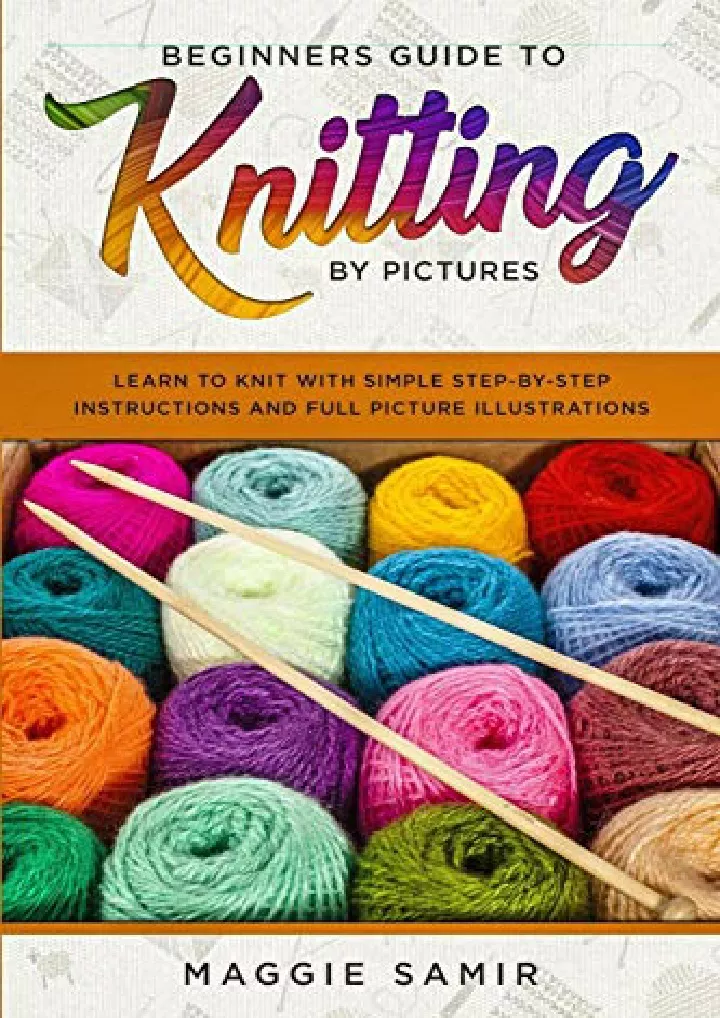 beginners guide to knitting by pictures learn