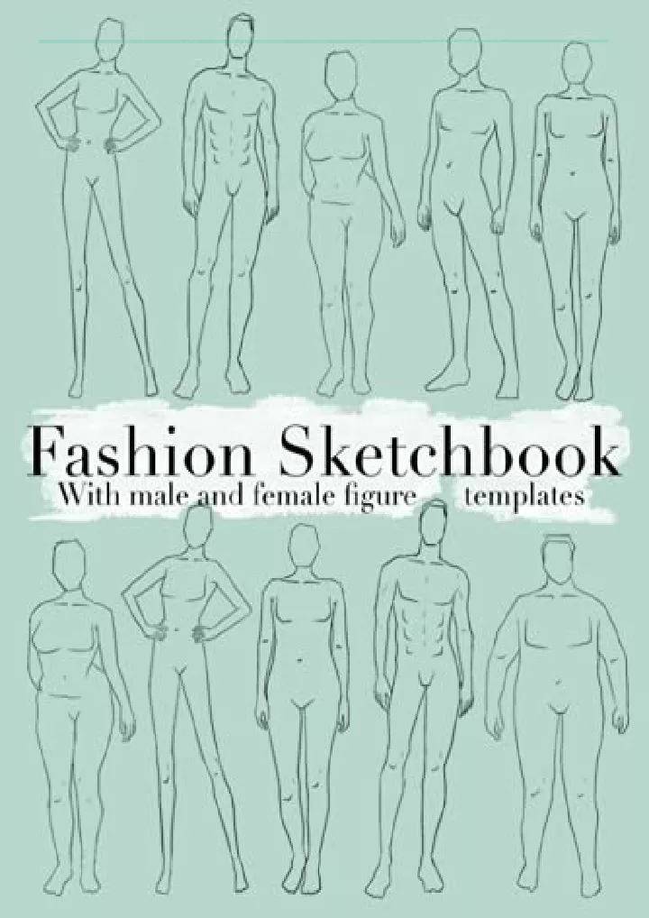 fashion sketchbook with male and female figure