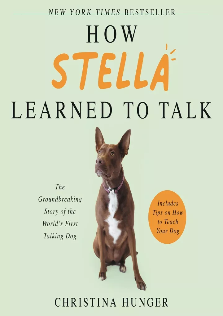 how stella learned to talk the groundbreaking